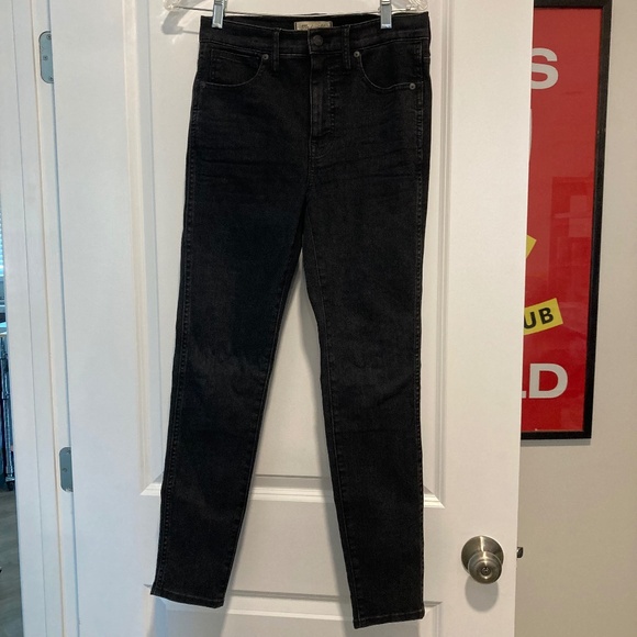 Madewell 10" High-Rise Skinny Faded Black Jeans - Picture 2 of 8